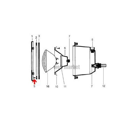 Vis de bride de projecteur Cofies, les 16